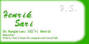 henrik sari business card